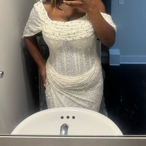 Wedding reception dress! Custom made, never worn. Selling to get a shorter one.